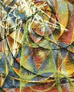 giacomo balla merkurius passerar framfor solen oil painting